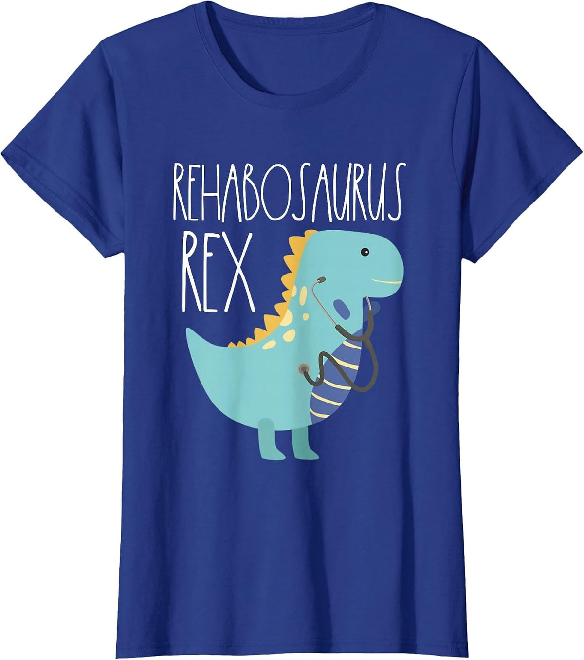 Pediatric Rehab Physical Therapy Month Occupational Dinosaur T-Shirt - Royal Blue