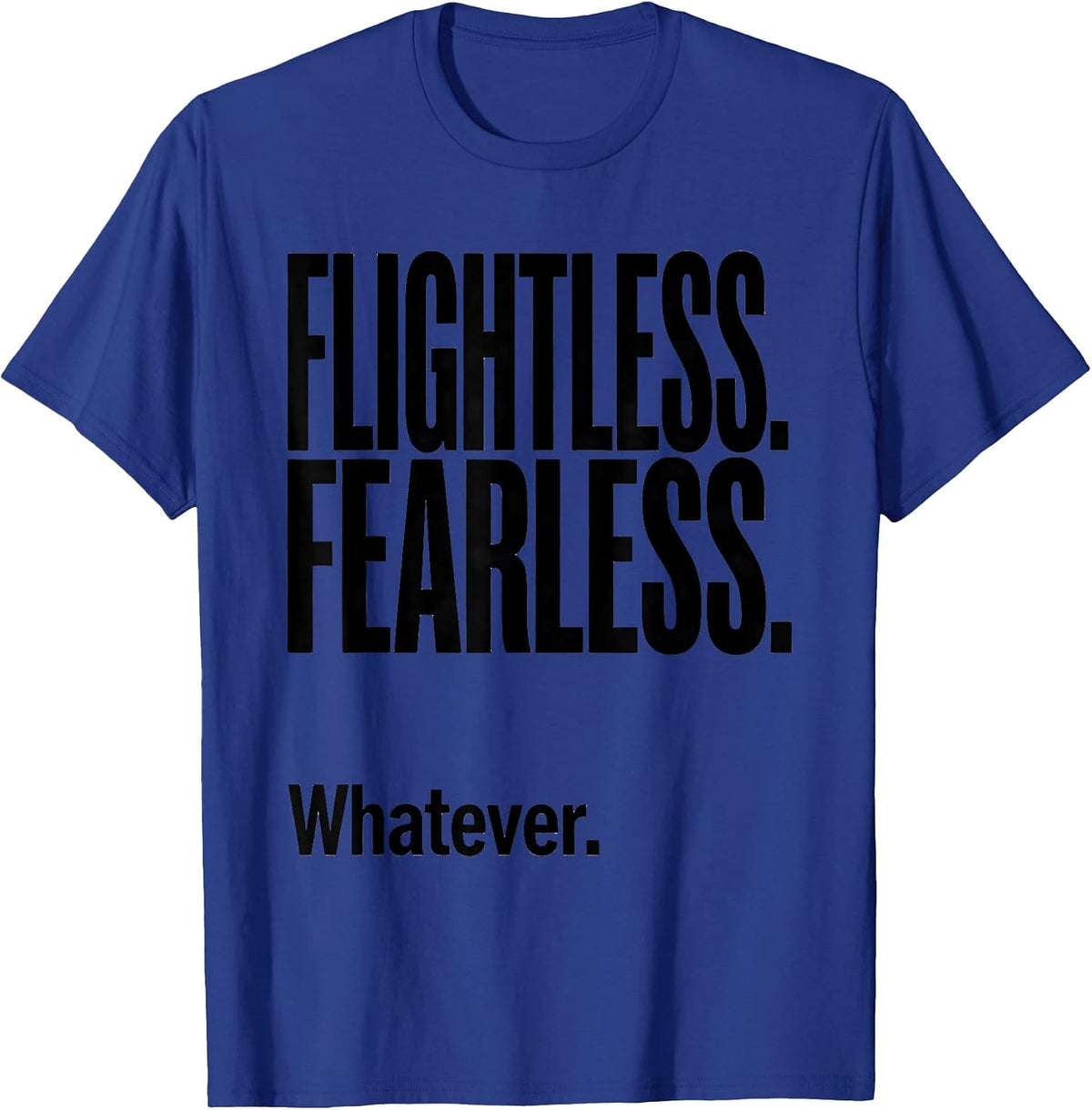Men's Flightless Fearless Whatever Kiwi Map Rugby Haka Pride T-Shirt - Royal Blue