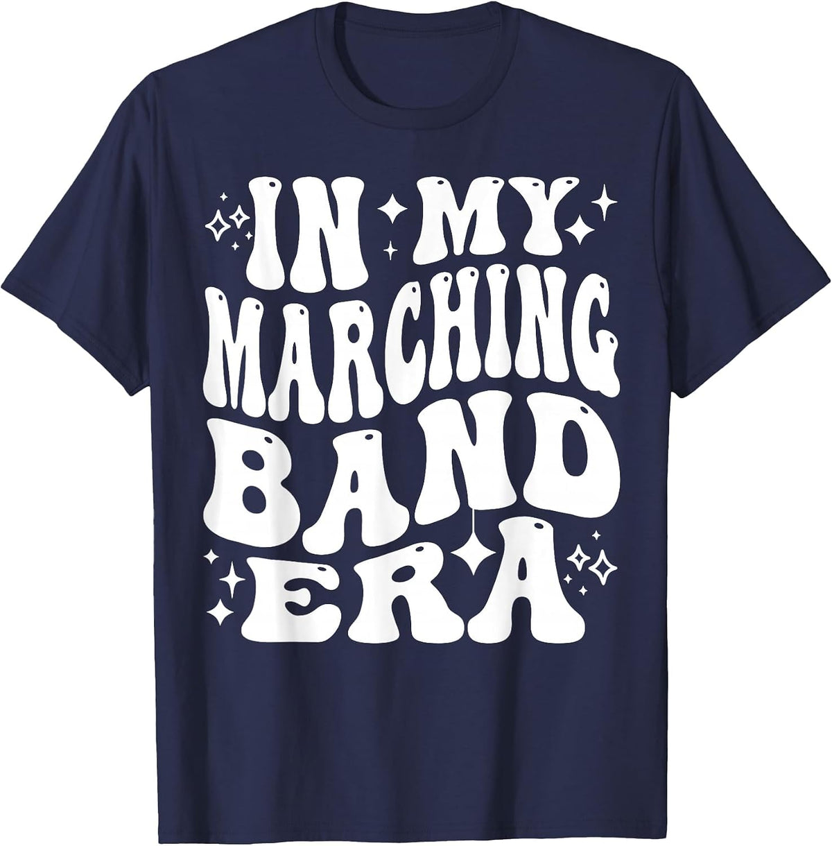 in My Marching Band Era Musician Practice Band Life T-Shirt - Navy Blue