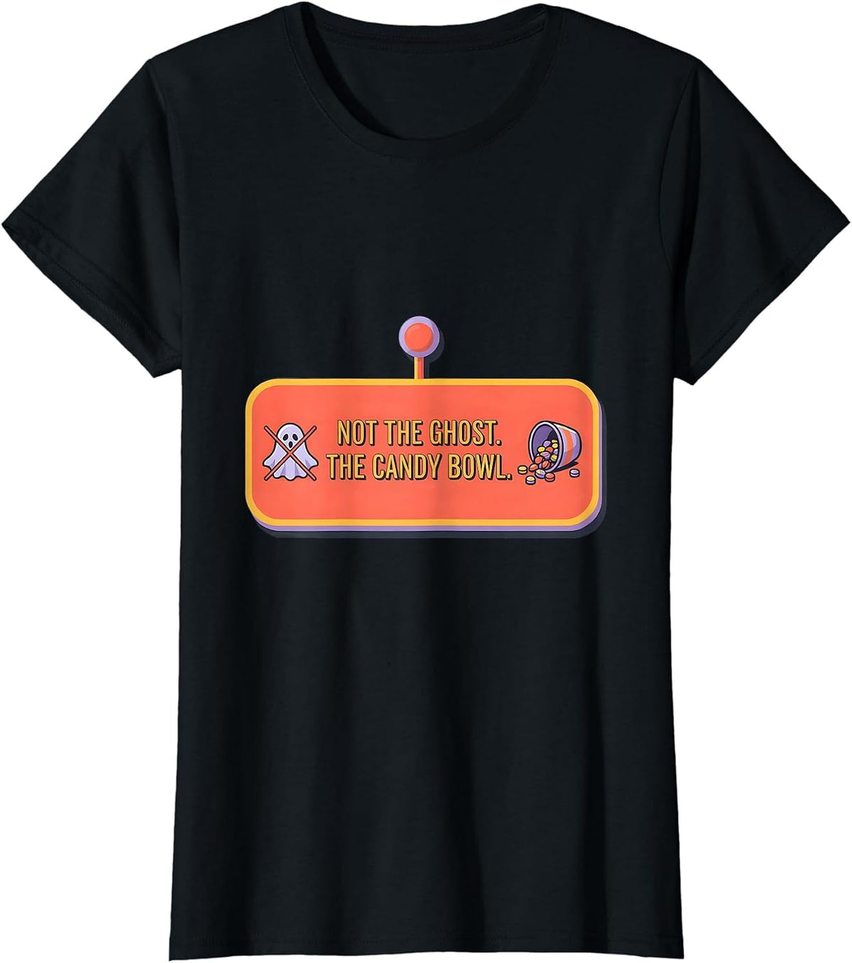 Women's Not The Ghost The Candy Bowl Funny Vet Tech Halloween T-Shirt - Black