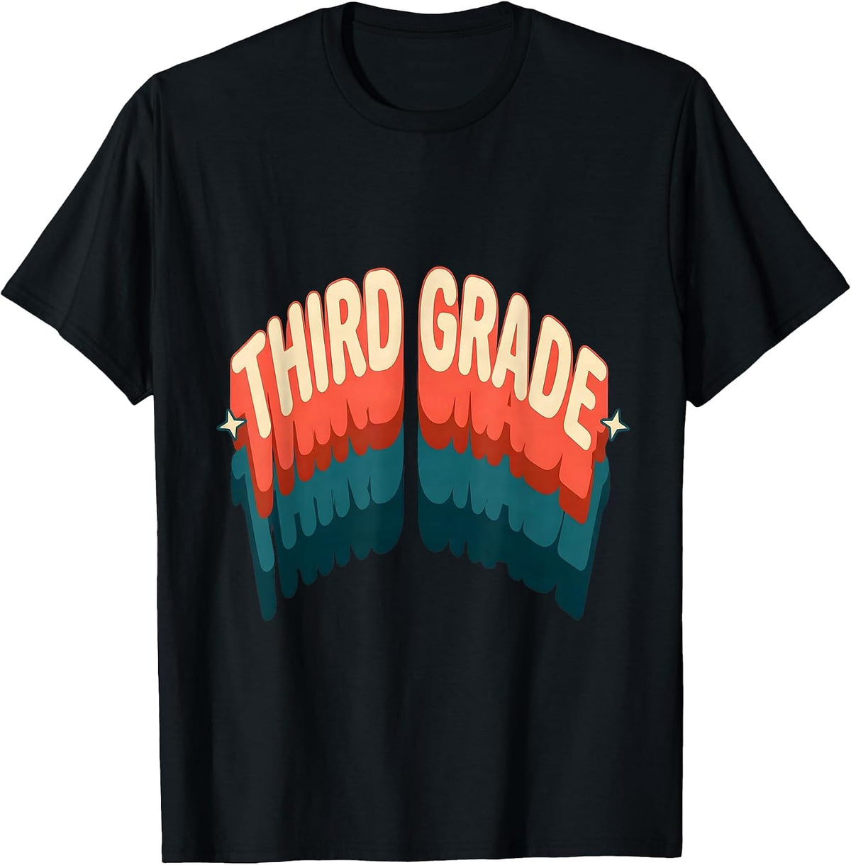Men's Third Grade Playful Back To School Teacher Student First Day T-Shirt - Black