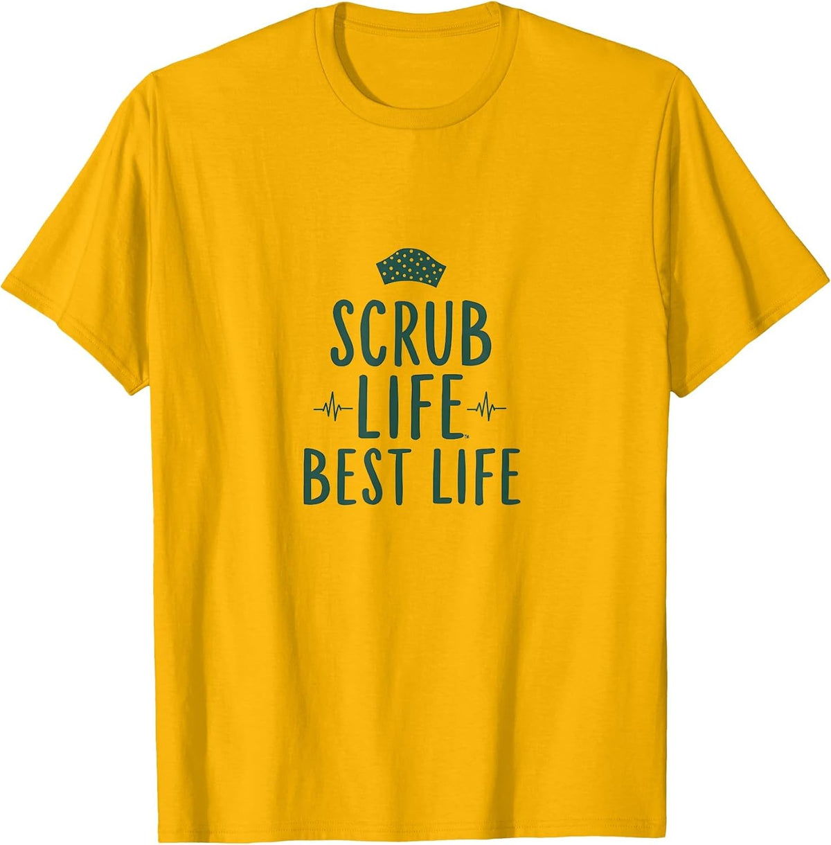 Scrub Life Best Life Nurse Pride Design T-Shirt - Golden Yellow