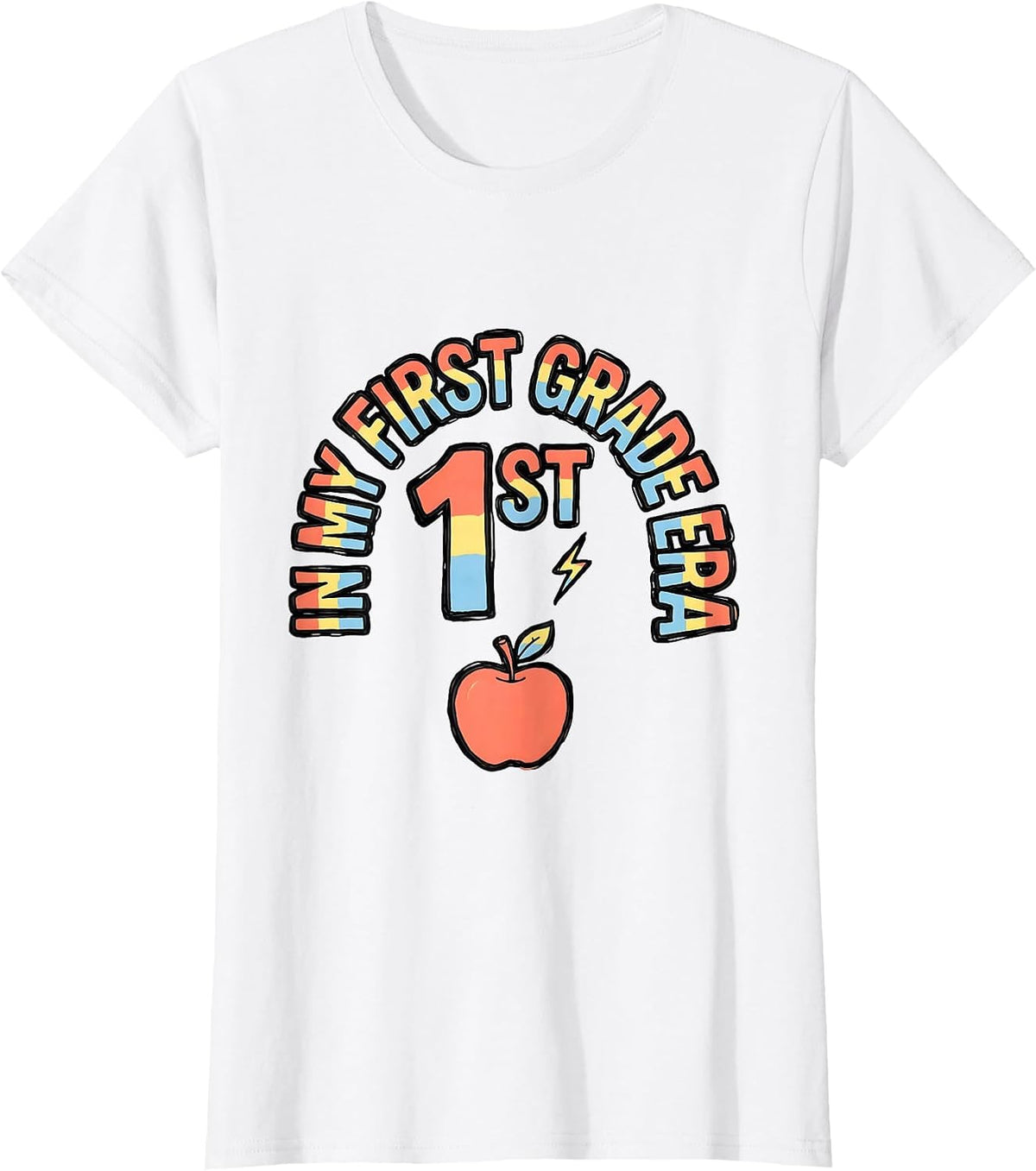 Women's In My First Grade Era Girl Tie Dye 1st Grade Back to School T-Shirt - White