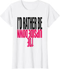 Women's I'd Rather Be Upside Down Funny Gymnast Girl Gymnastics Gift T-Shirt - White