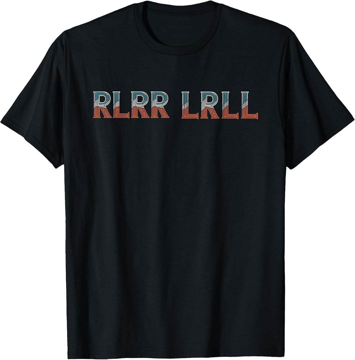 Drum Drumming Music Instrument RLRR LRLL Drummer T-Shirt - Black
