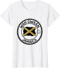Women's Wah Gwaan Jamaica Hand-Sketched Caribbean Diaspora Pride T-Shirt - White
