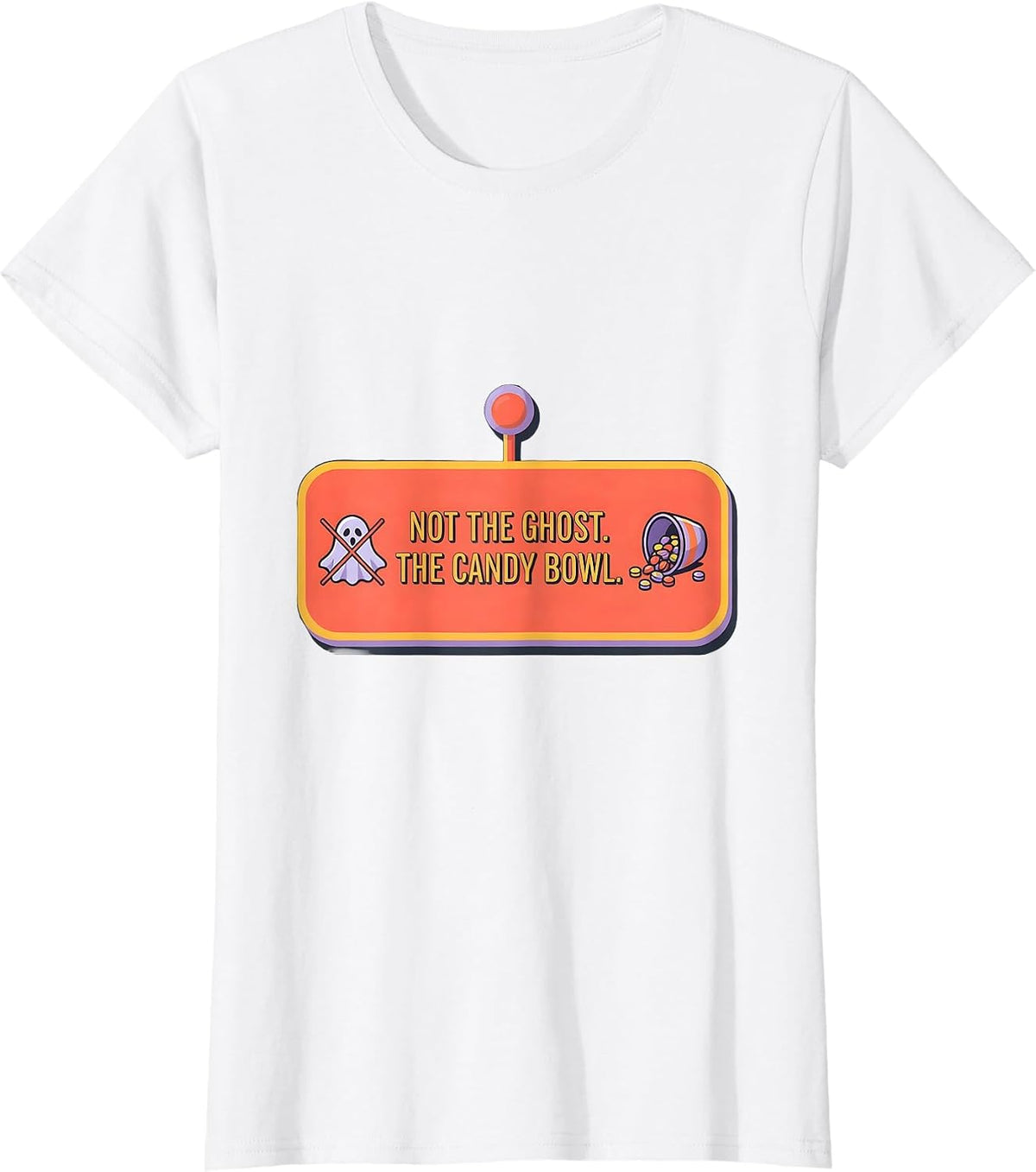 Women's Not The Ghost The Candy Bowl Funny Vet Tech Halloween T-Shirt - White