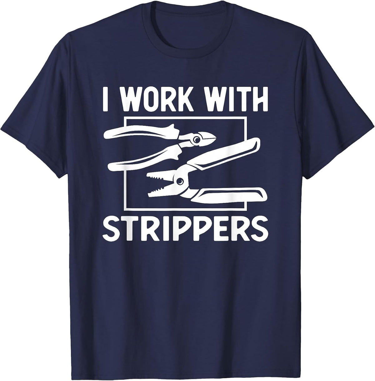 Funny Electrician Art for Men Dad Electronics Engineer Humor T-Shirt - Navy Blue