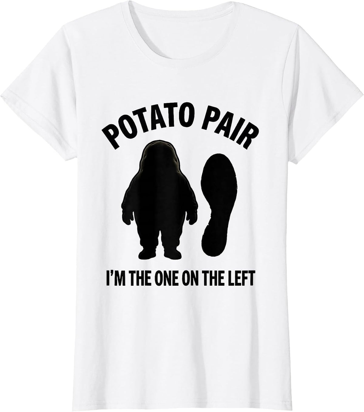 Potato Pair, I'm The One On The Left Funny Halloween Costume T-Shirt - White