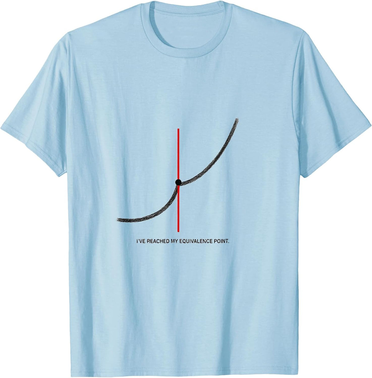 Men's I've Reached My Equivalence Point Funny Chemistry Science T-Shirt - Baby Blue