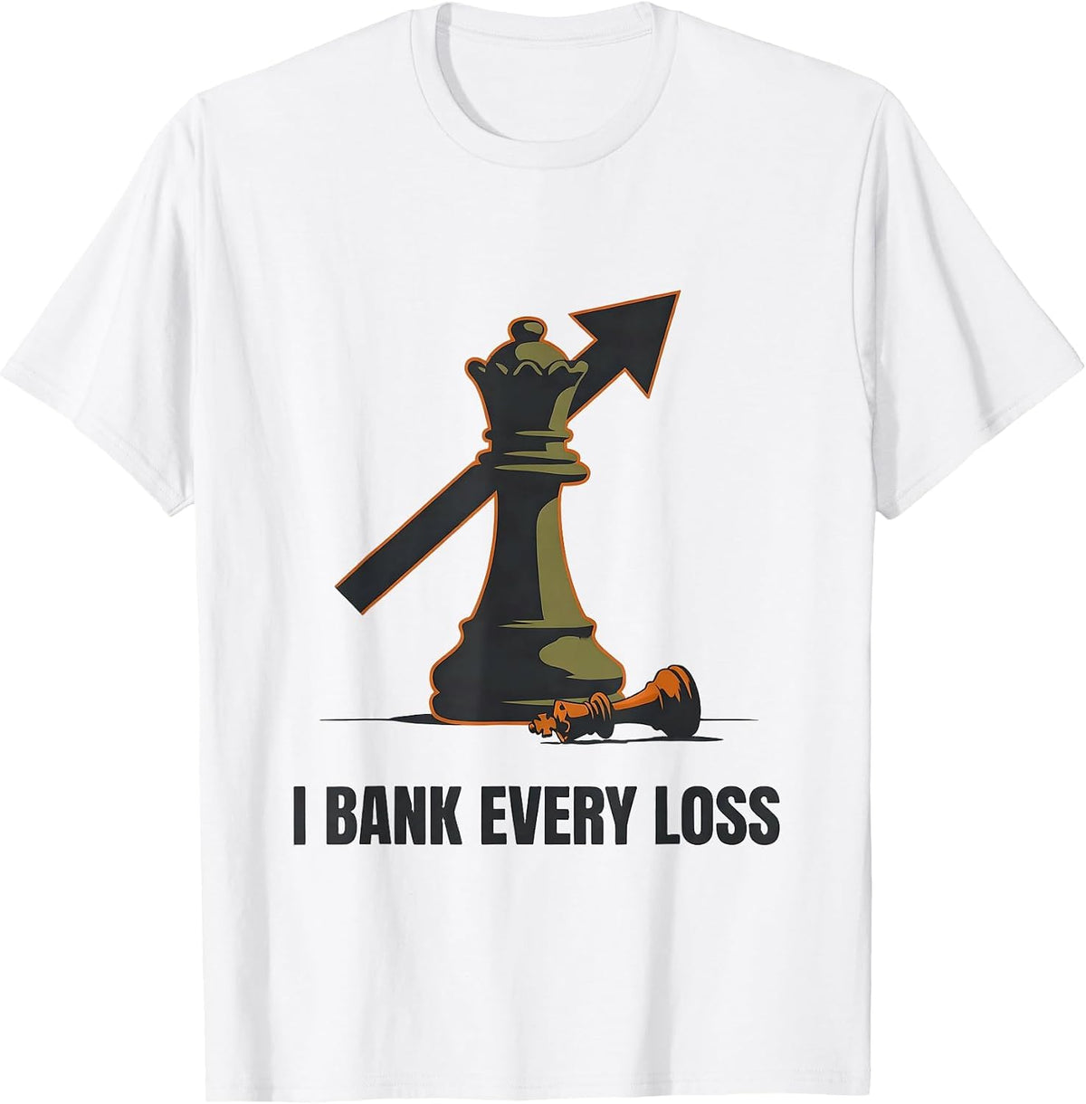 Men's I Bank Every Loss Funny Chess Player Humor Chess Club T-Shirt - White