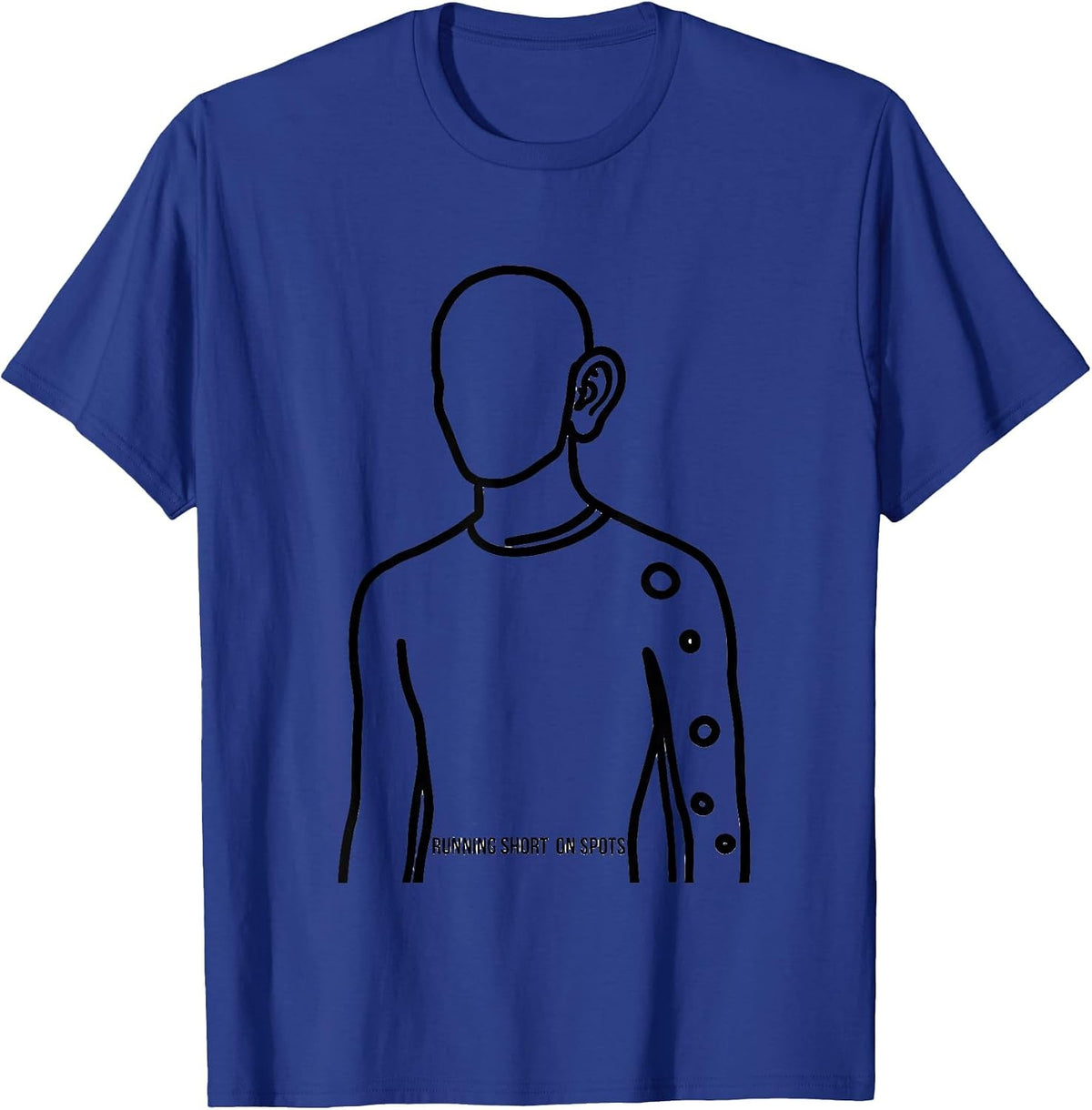 Men's Running Short On Spots Funny Pretend I'm A Dalmatian Lazy T-Shirt - Royal Blue
