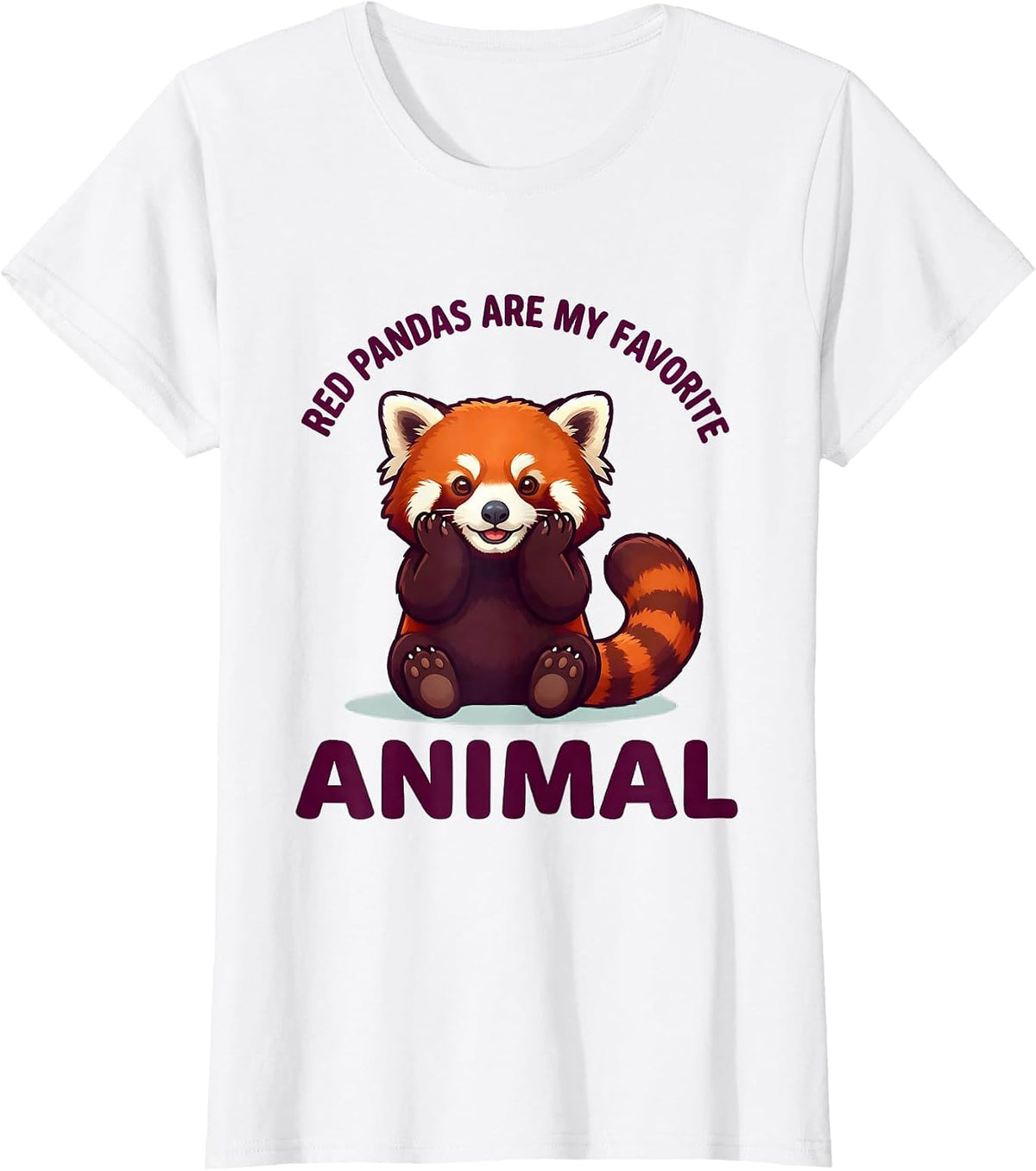 Red Pandas Are My Favorite Animal Cute Kawaii Animal Lover T-Shirt - White