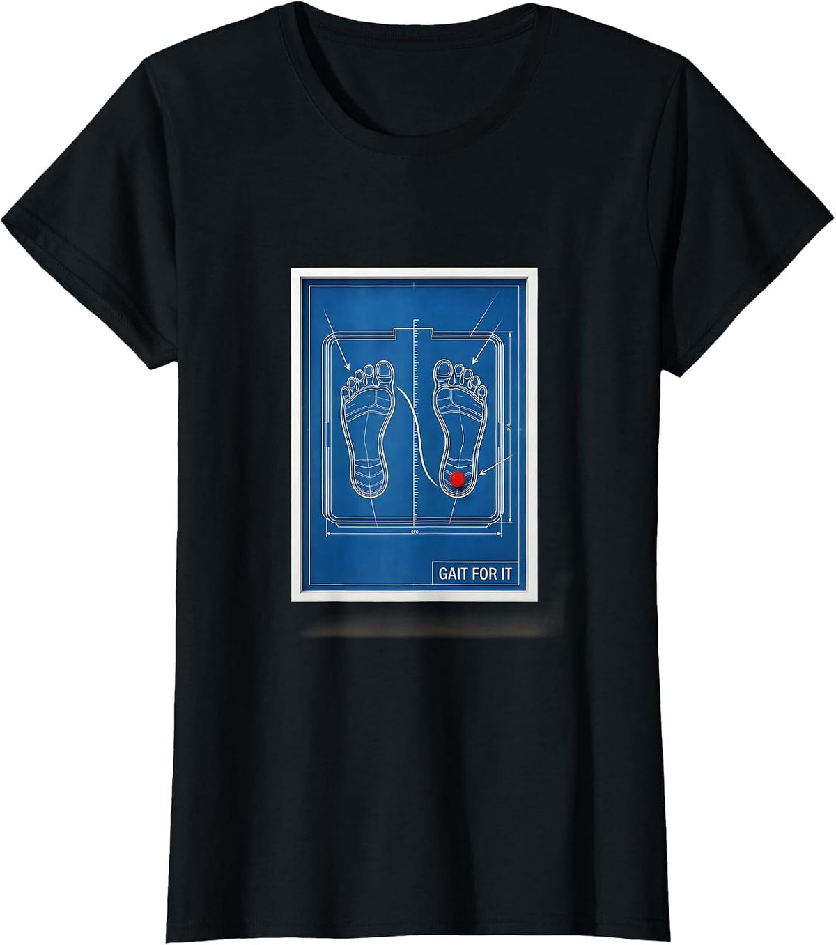 Gait For It Technical Blueprint Physical Therapist PT OT T-Shirt - Black