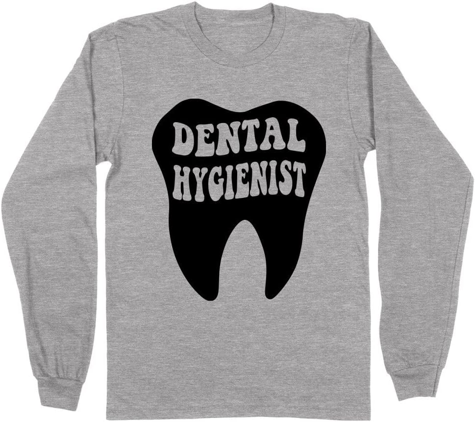 Tooth Dental Hygienist Long Sleeve Shirt Unisex - Grey