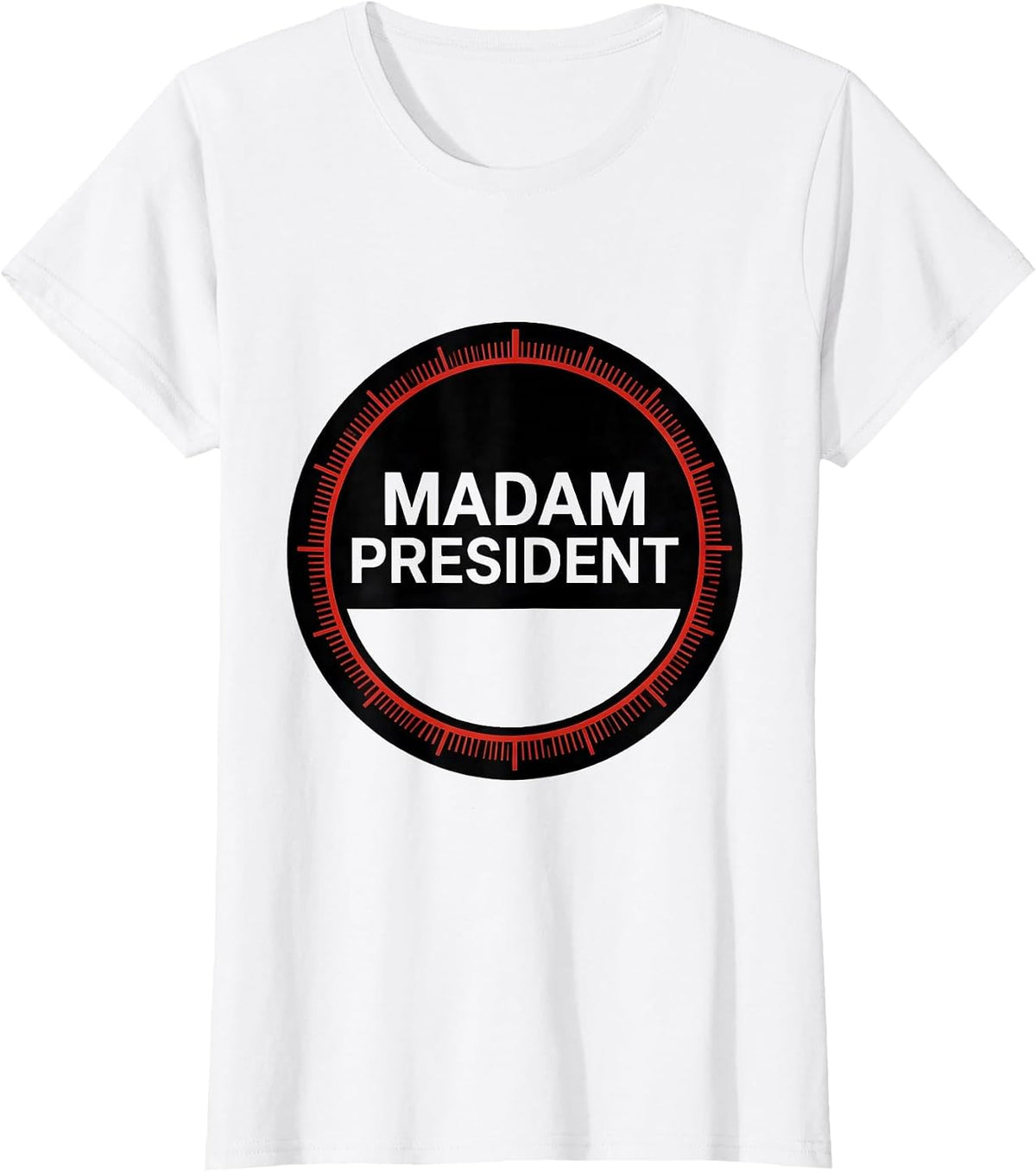 Madam President Aspirational Feminist Identity Retro T-Shirt - White