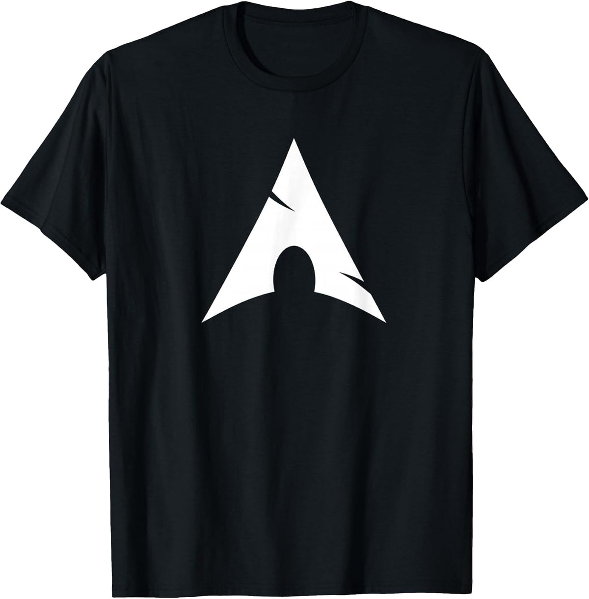 Arch Linux Lover T-Shirt with White Logo Open Source Os tee T-Shirt - Black