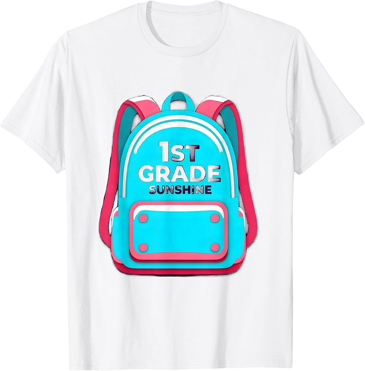 Men's 1st Grade Sunshine Gummy Jelly Pop Back To School Kids First T-Shirt - White