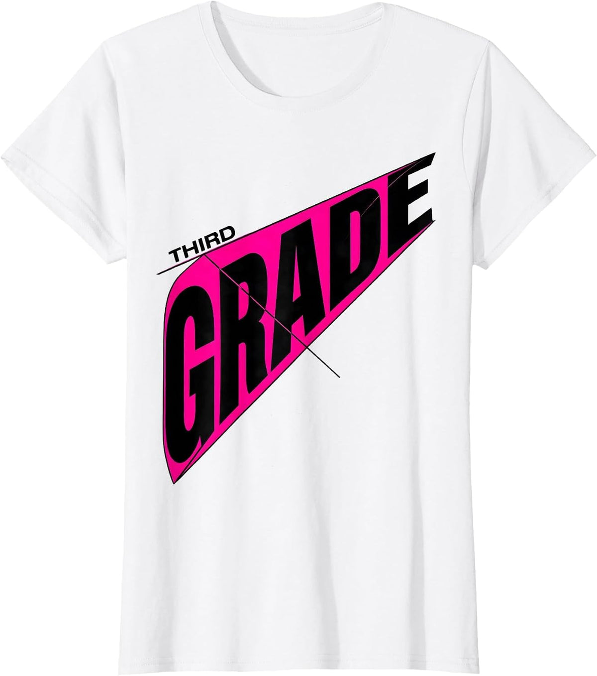 Women's Third Grade New Wave Typography Back To School Girl T-Shirt - White