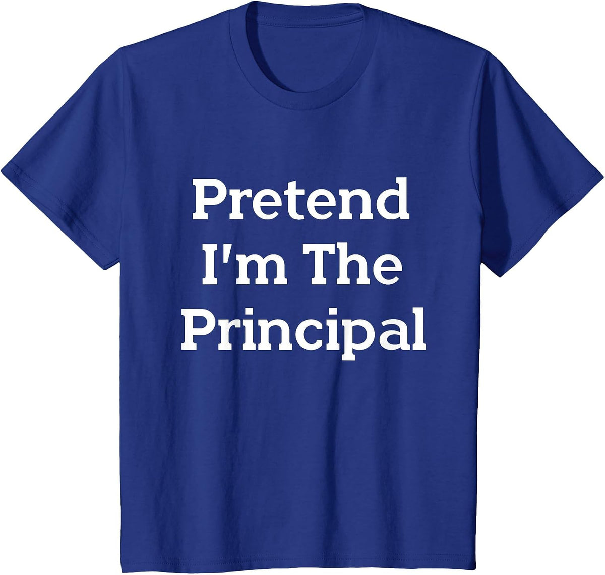 Pretend I'm The Principal Costume Party Fun Halloween School T-Shirt - Royal Blue