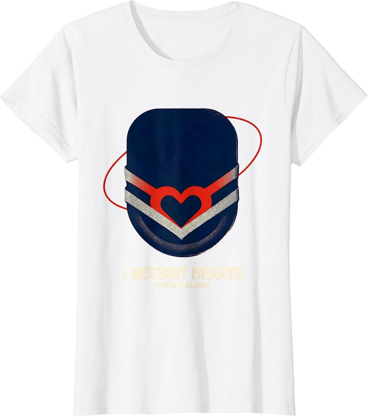 I Restart Hearts Catch Feelings Funny Nurse Valentine T-Shirt - White