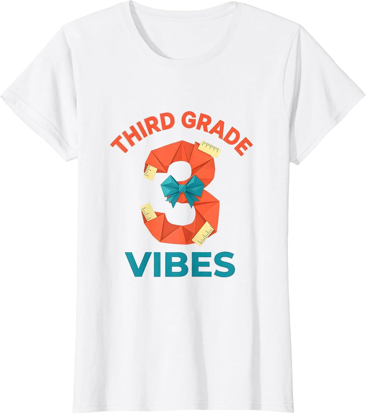 Third Grade Vibes Playful Coquette Bow Back To School T-Shirt - White