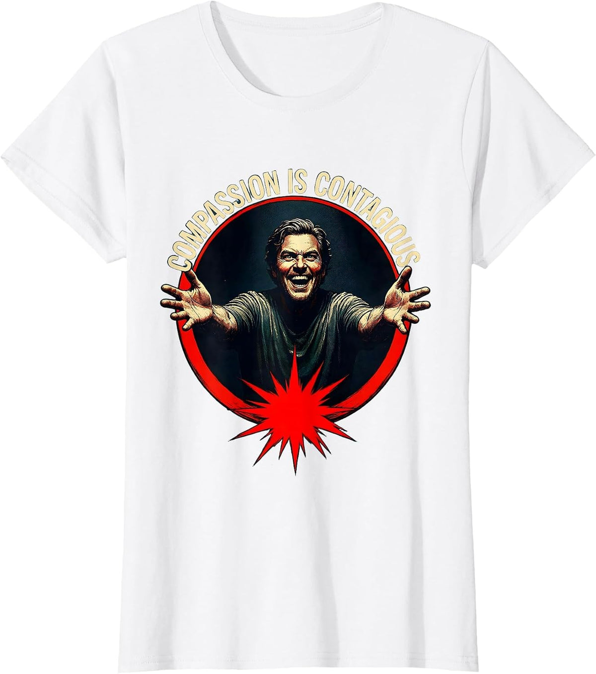 Compassion Is Contagious Spread Kindness Design T-Shirt - White