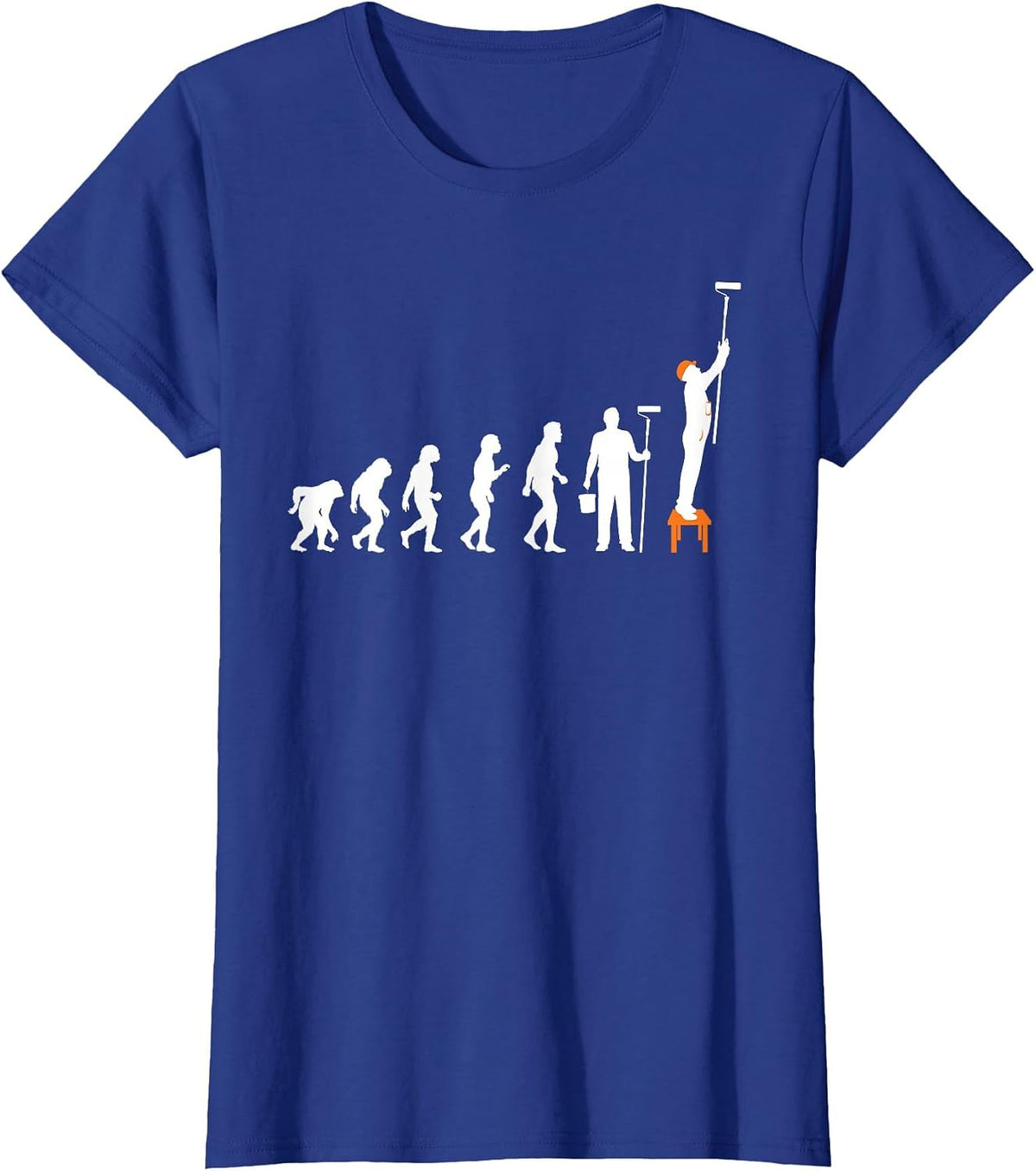 Painter Evolution - House Decorator Designer Worker Painting T-Shirt - Royal Blue