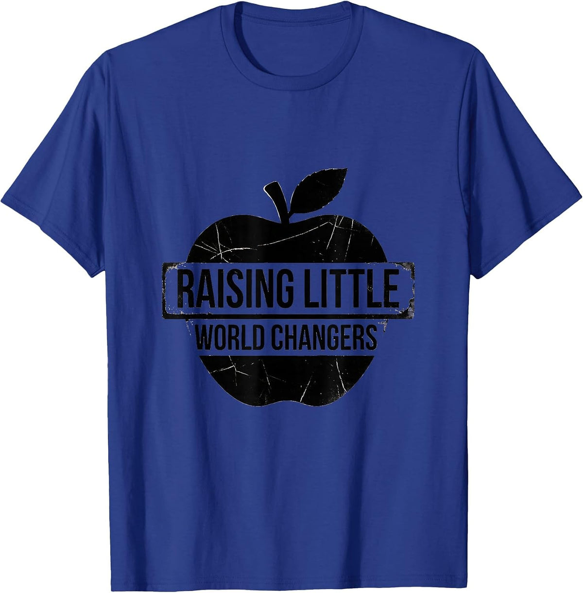 Raising Little World Changers Elementary Teacher T-Shirt - Royal Blue