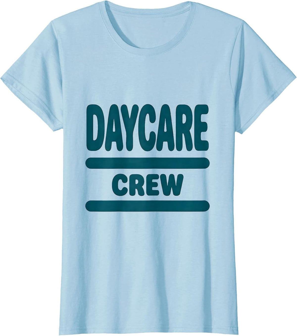Women's Daycare Crew Childcare Provider Staff Team Teacher T-Shirt - Baby Blue