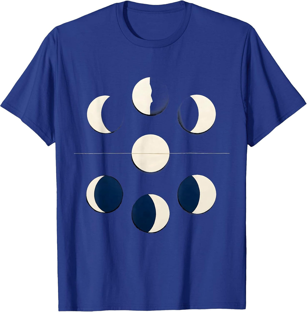 Men's Lunar Ladder Geometric Astronomy Gift T-Shirt - Royal Blue