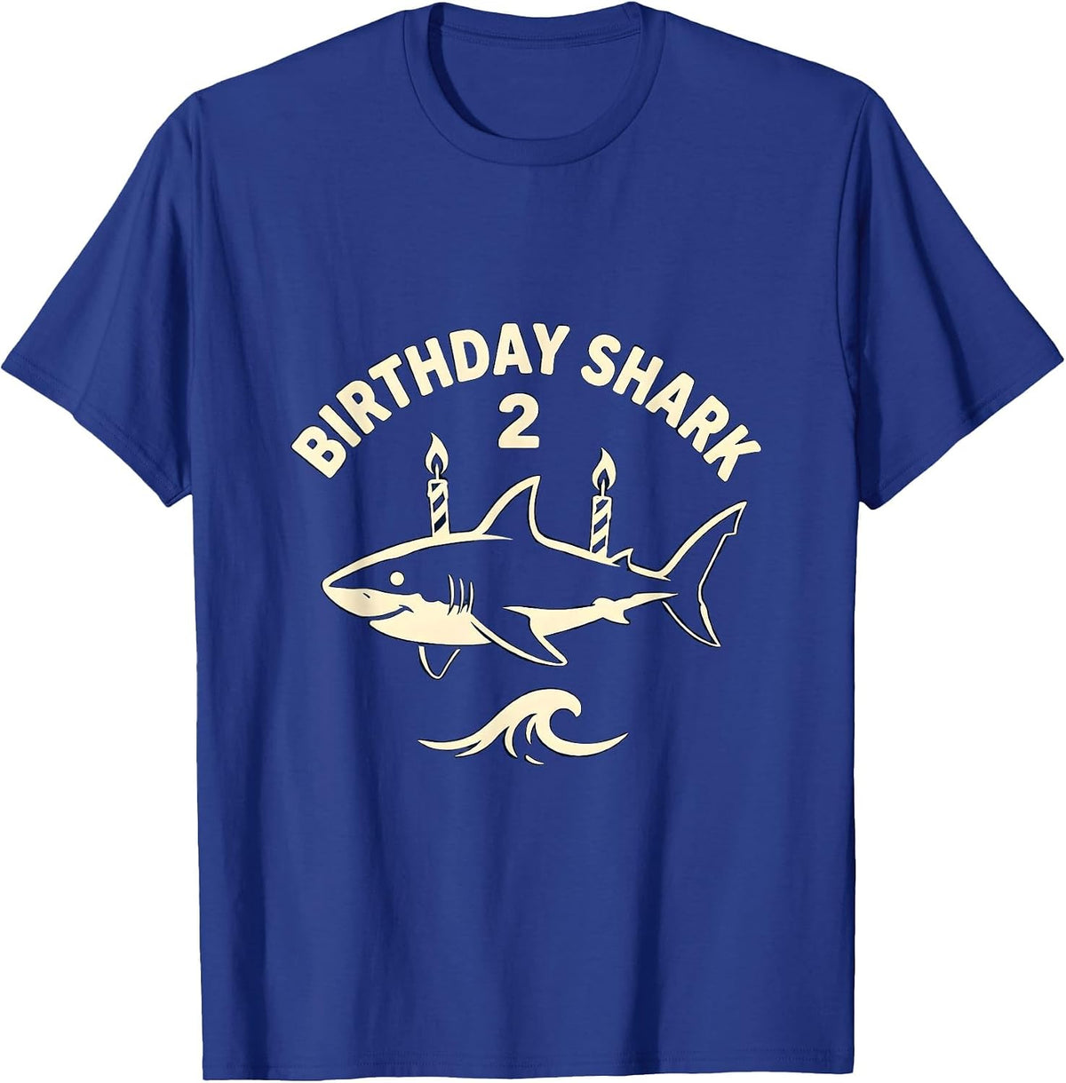 Men's Birthday Shark 2 Playful Toddler Party Whale Ocean Lover T-Shirt - Royal Blue