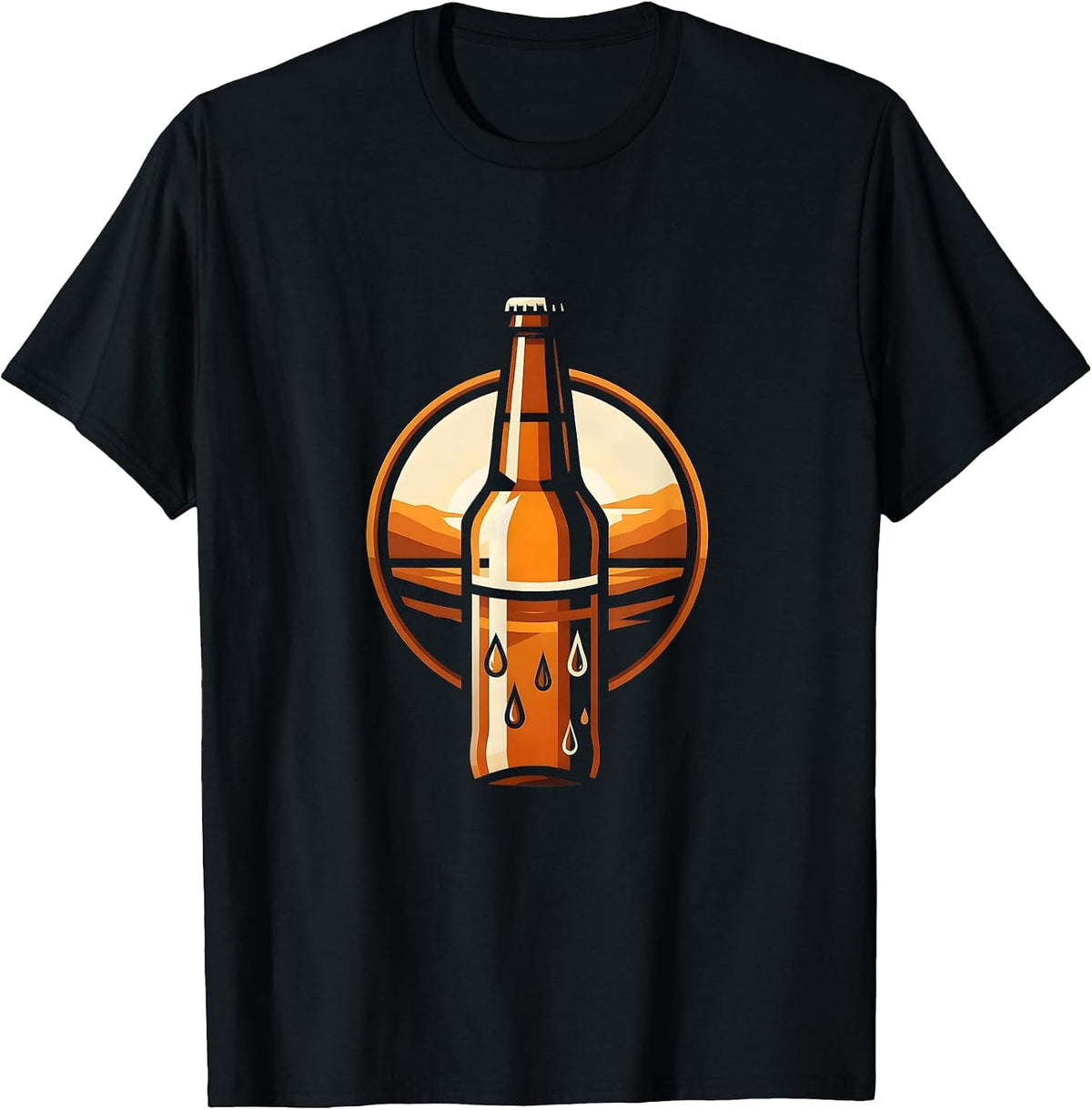 Men's Live Like Charlie Cold Beer Bottle Graphic T-Shirt - Black