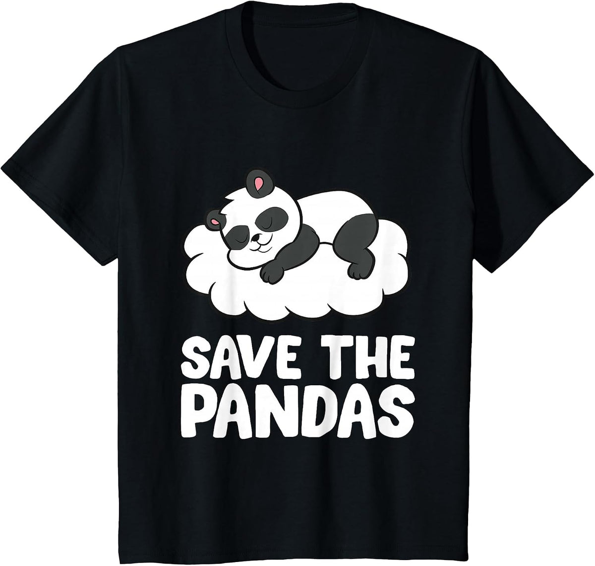 Animal Welfare Save The Pandas T-Shirt - Black
