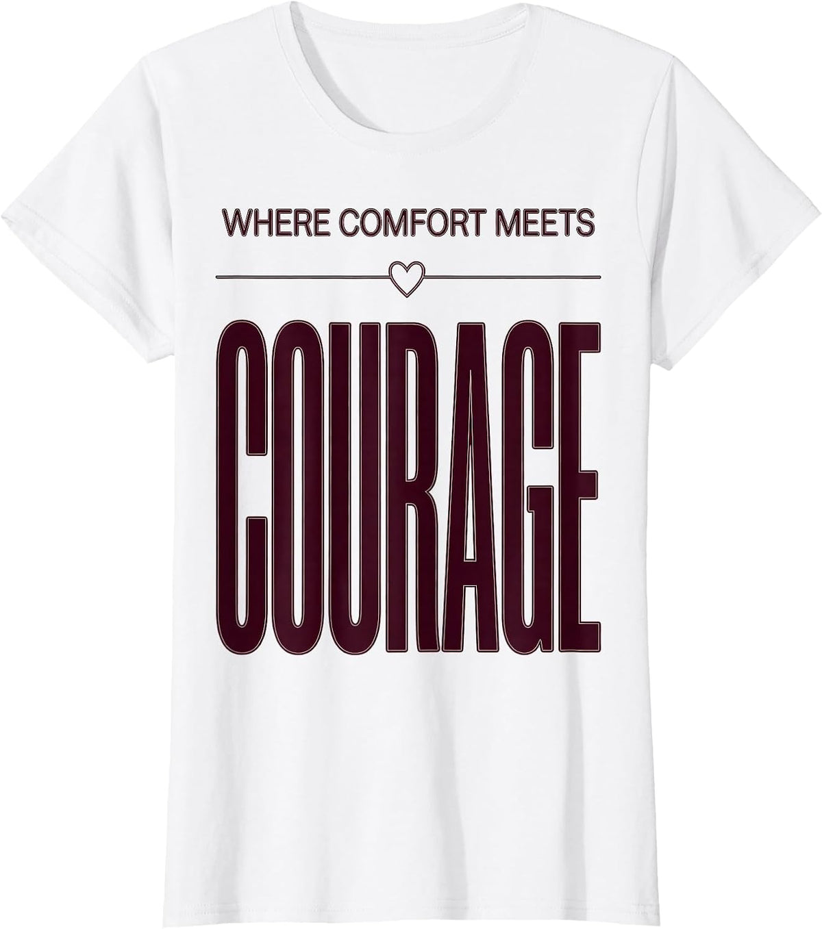 Where Comfort Meets Courage Hospice Nurse Design T-Shirt - White