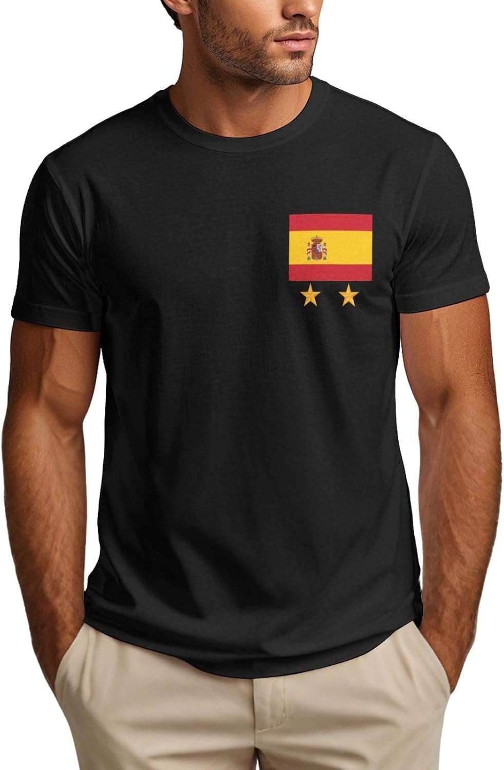 Antaa Spain 2026 2 Star Shirt Espana espanoles Football Spanish Supporter Fan T-Shirts - As Pictured