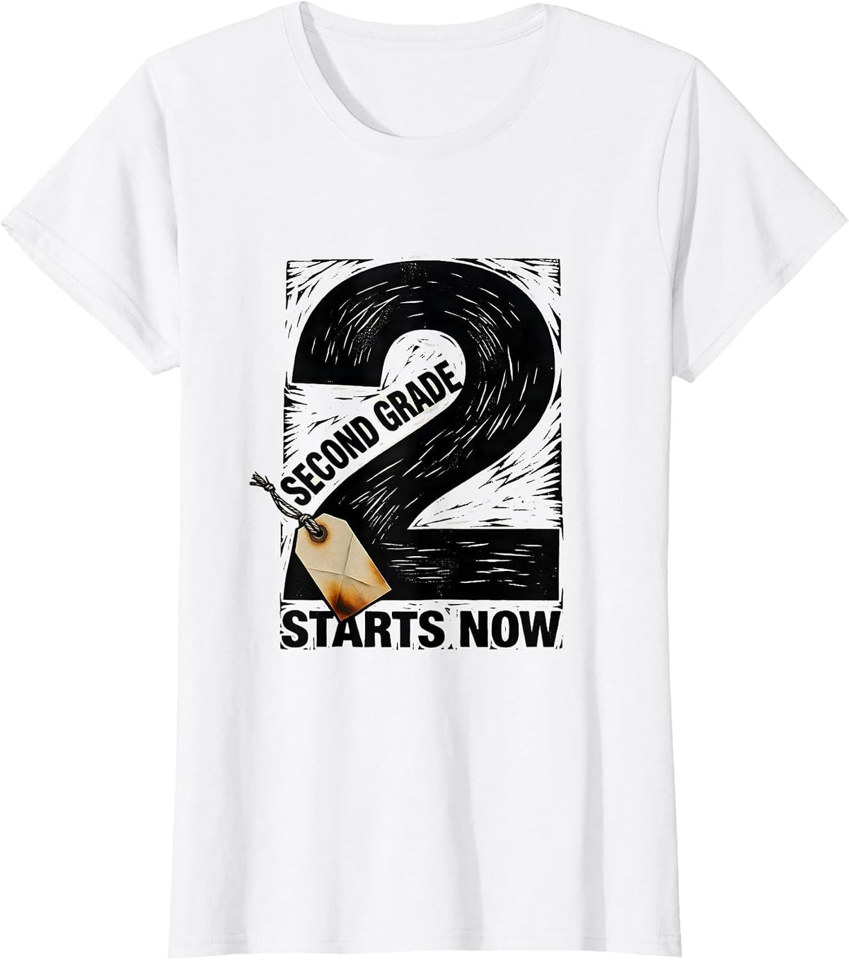Second Grade Starts Now Cute Kids First Day School T-Shirt - White