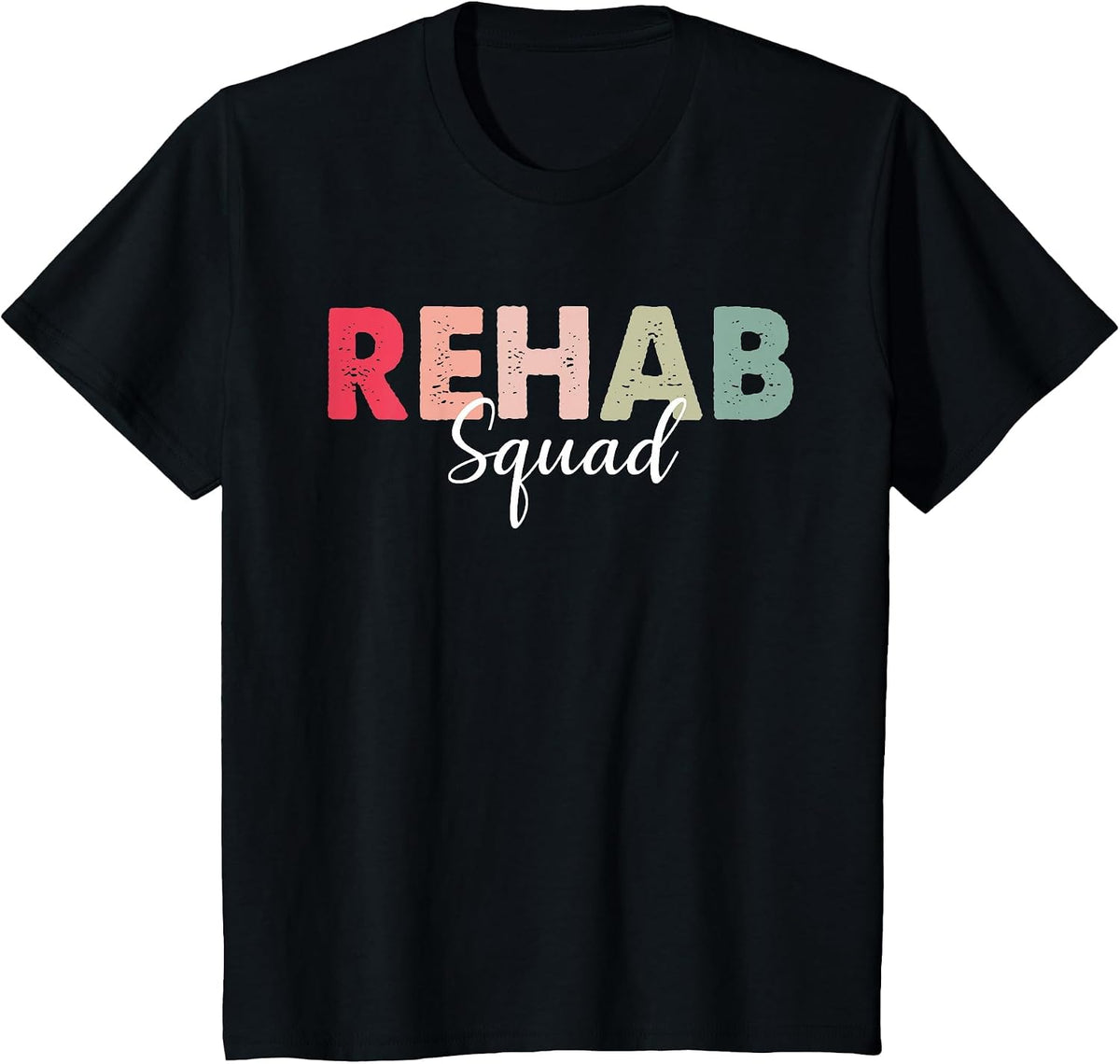 Rehab Squad Rehabilitation Awareness Week OT PT ST Vintage T-Shirt - Black