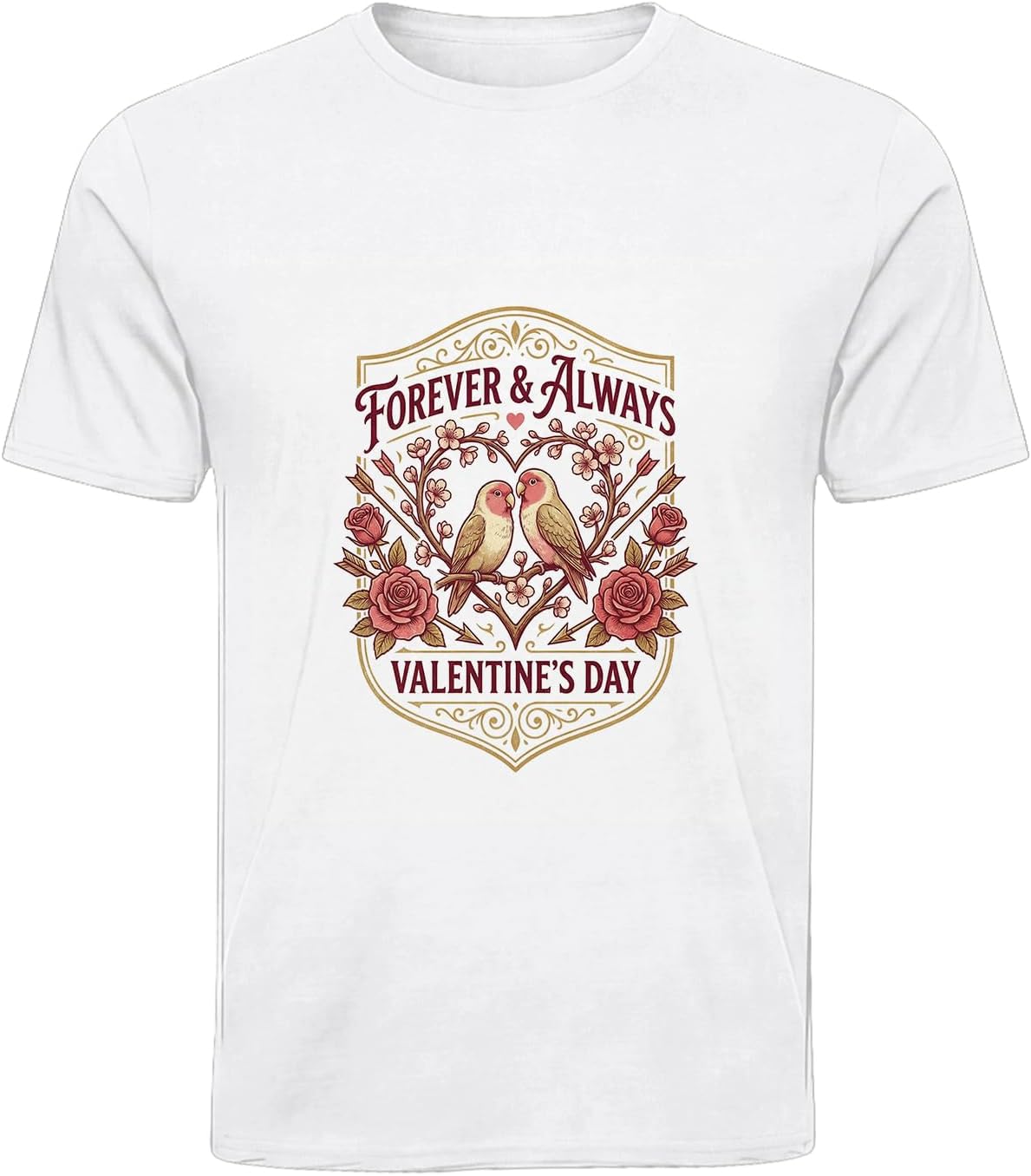 Valentine s Day T Shirt Classic Unisex Cotton Tee for Men and Women – Stylish 100% Cotton Plain T-Shirts for Couples,