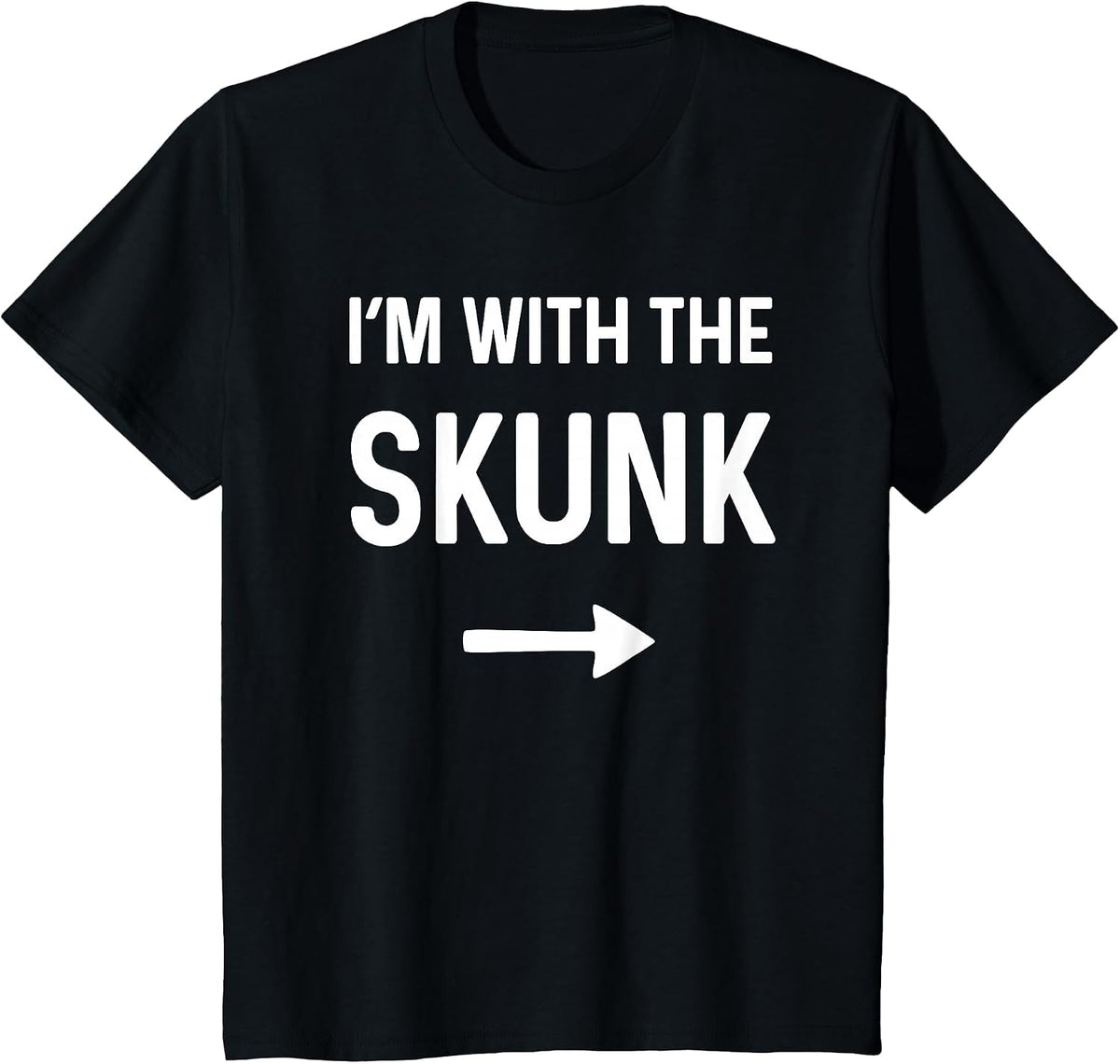 with The Skunk Funny Halloween Costume T-Shirt - Black