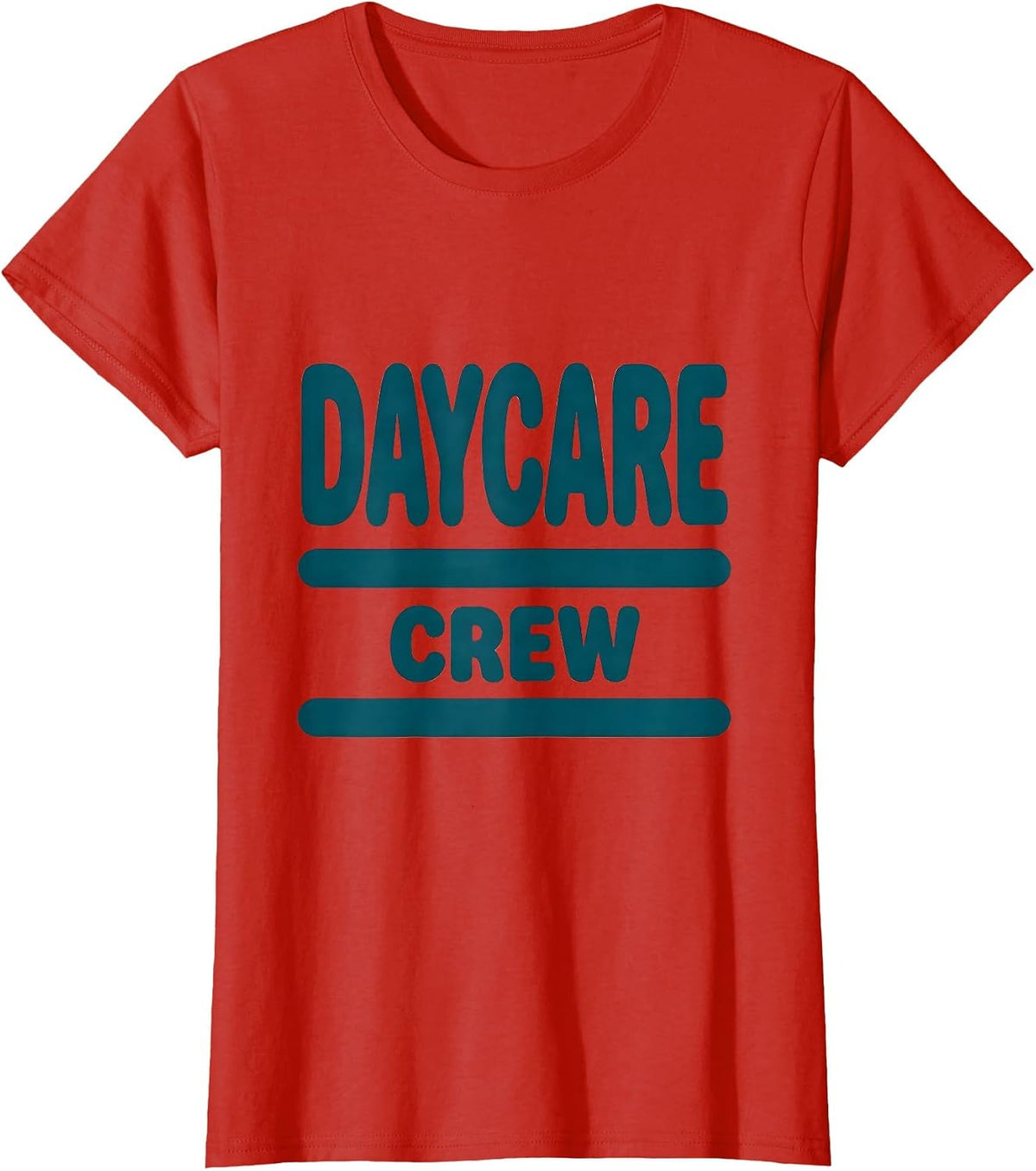 Women's Daycare Crew Childcare Provider Staff Team Teacher T-Shirt - Red