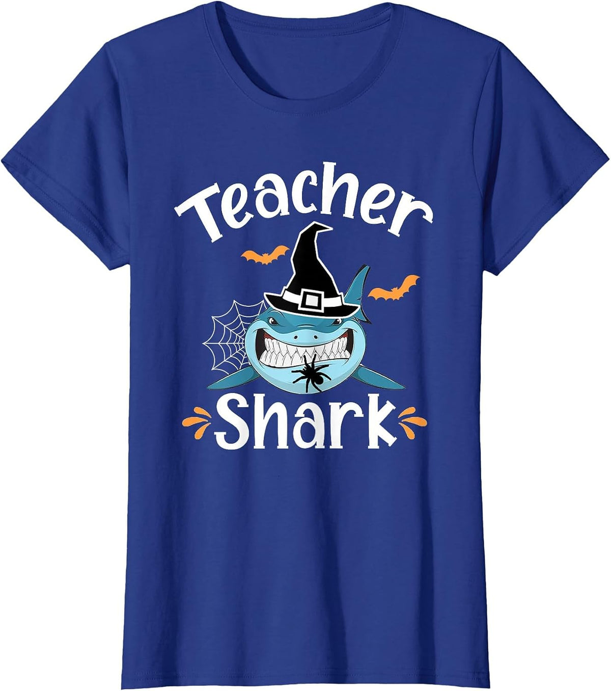 Teacher Shark Funny Halloween T-Shirt - Royal Blue