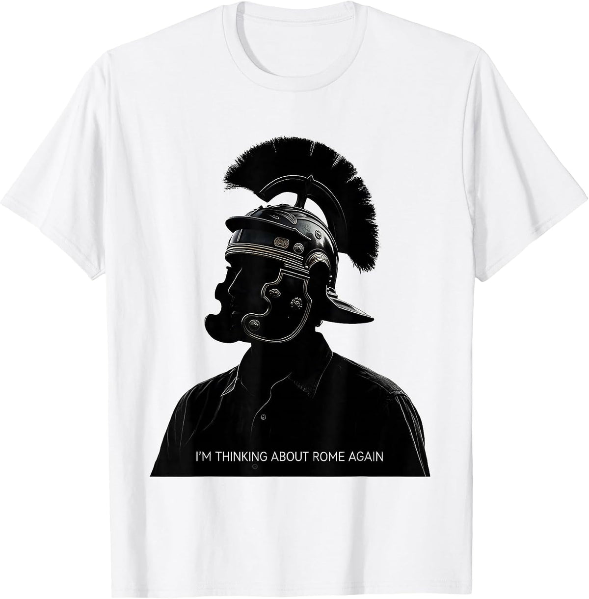 Men's I'm Thinking About Rome Again Funny Ancient Rome SPQR Latin T-Shirt - White