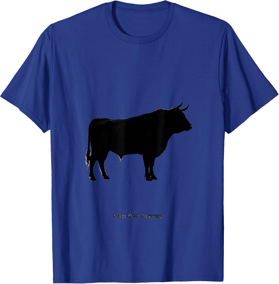 Nature Wrote The Manual Outdoor Nature Design T-Shirt - Royal Blue