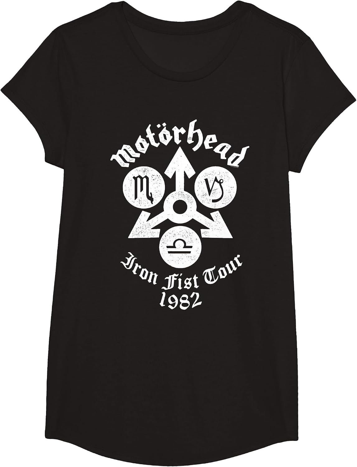 Motörhead Iron Fist Tour 82 T-Shirt - Girls Black