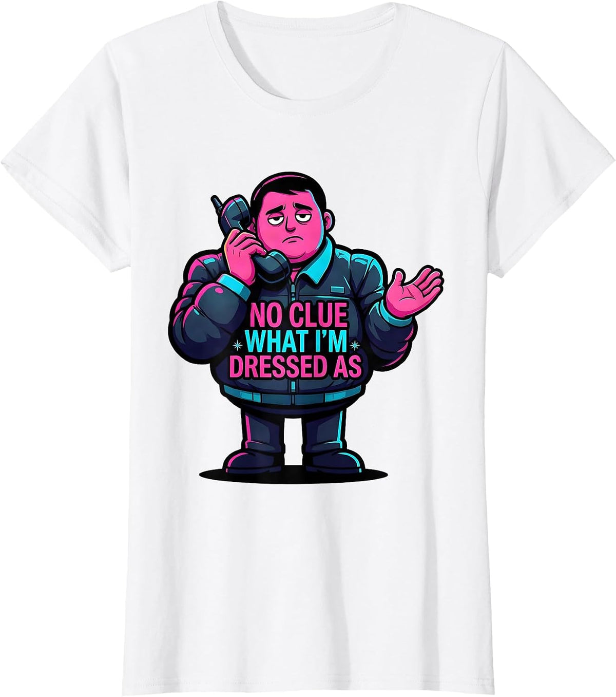 No Clue What I'm Dressed As Funny 80s Party Costume T-Shirt - White