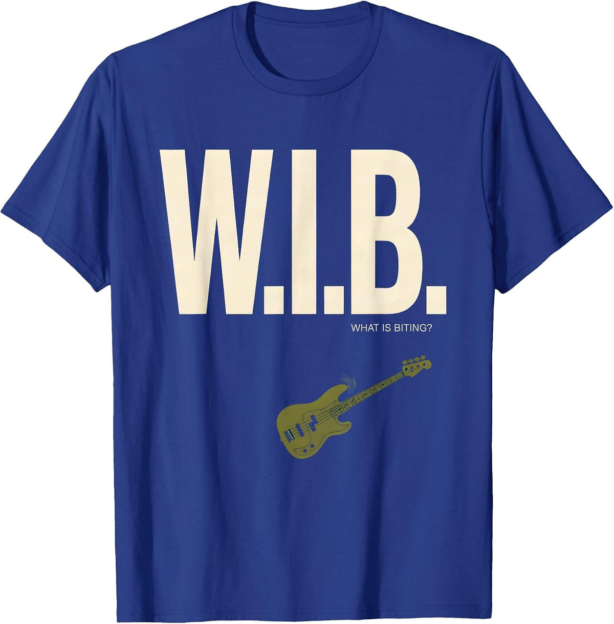 Men's W.I.B. Funny Fishing Humor Bass Angler Gift for Boys T-Shirt - Royal Blue