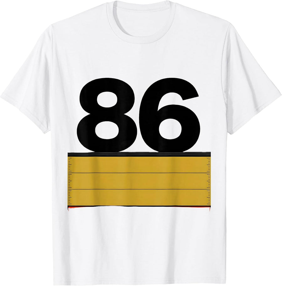 Men's 86 Funny Chef Restaurant Kitchen Slang Humor T-Shirt - White