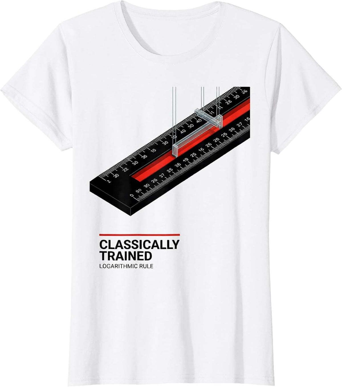Women's Classically Trained Logarithmic Rule Swiss International T-Shirt - White