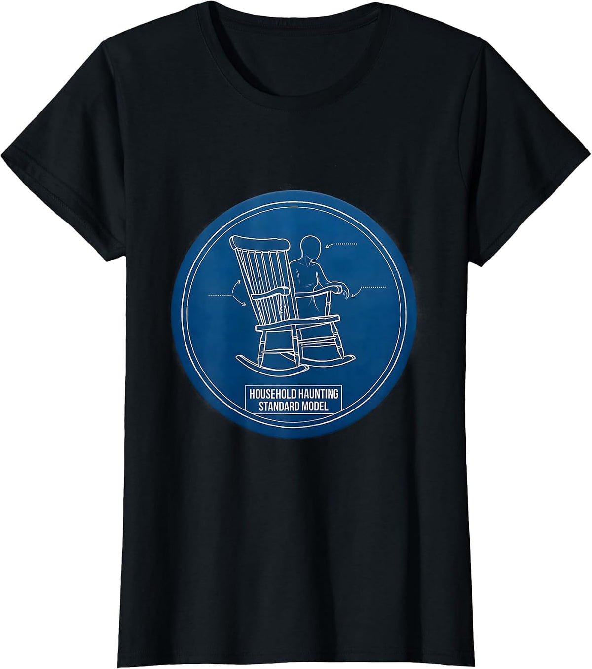 Women's Household Haunting Standard Model Gothic Horror Alt T-Shirt - Black